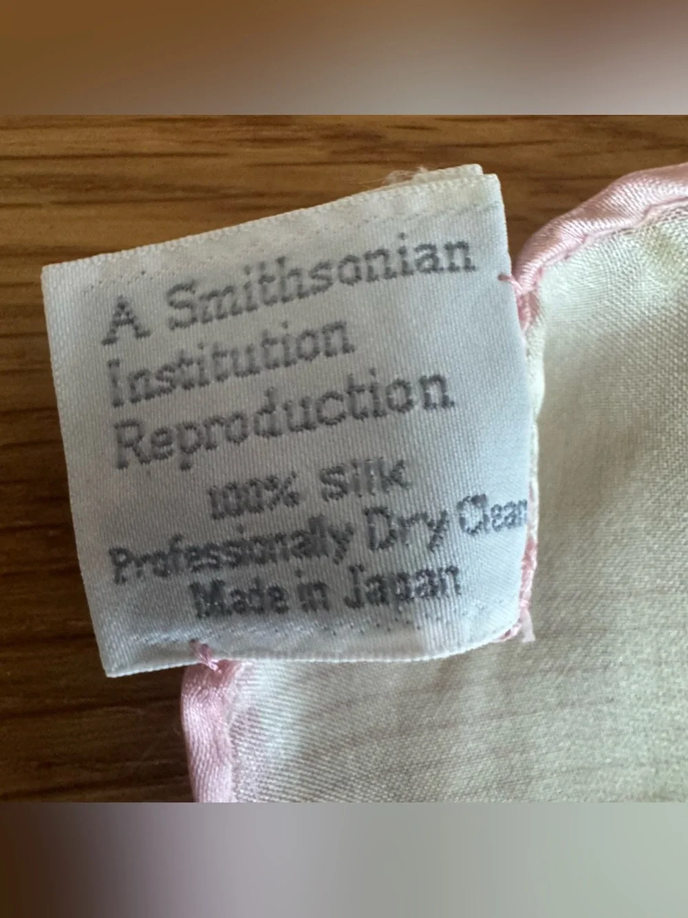 Vintage Smithsonian Institution 100% Silk Sea Shell Scarf Made in Japan